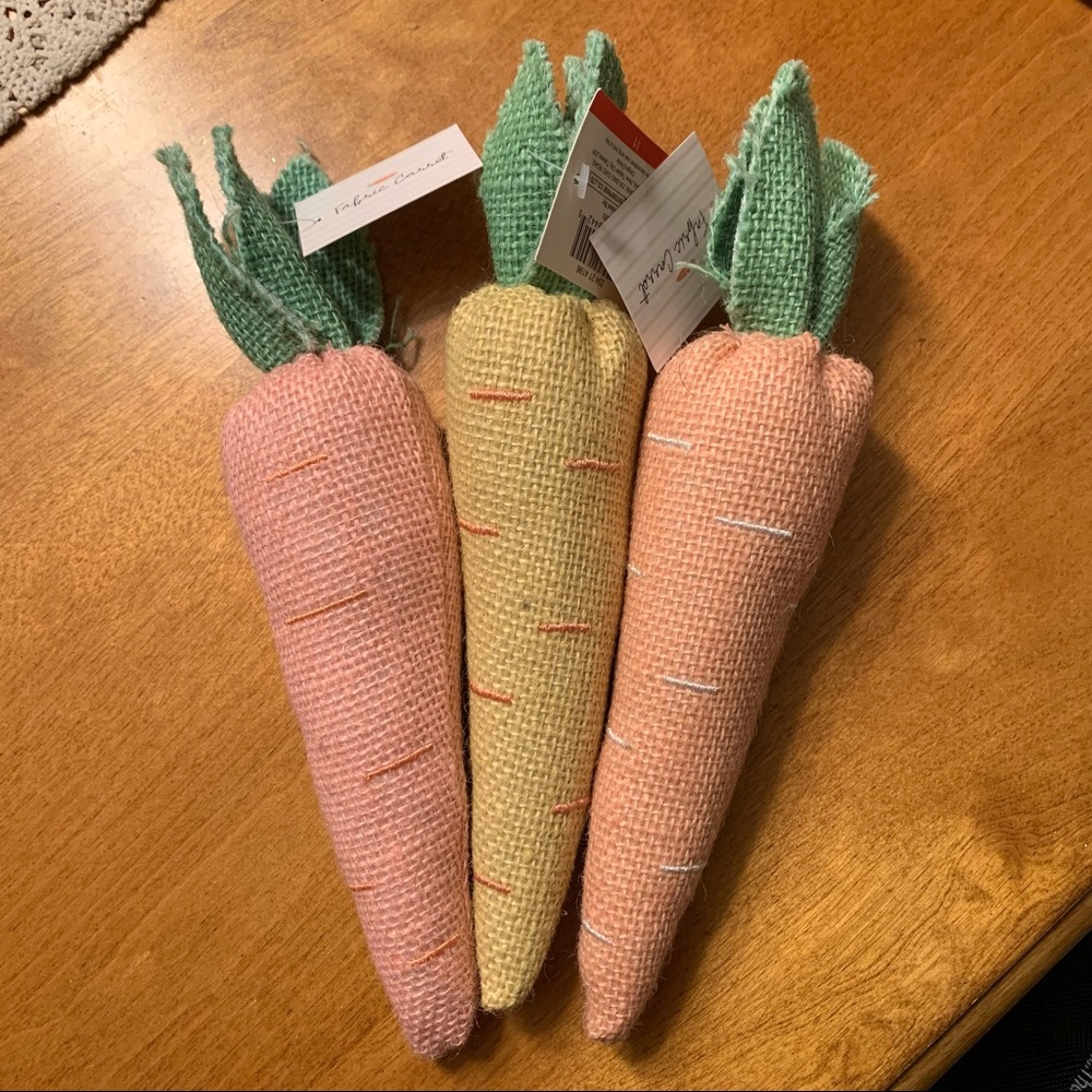 Target Bullseye Burlap Easter Carrots Set of 3